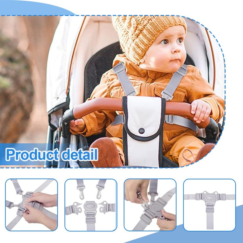 GNHG Highchair Seat Belts, 5 Point Belt Seat Belts, Replacement