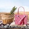 Small Rubber Beach Tote Bag, Open Top Portable Outdoor Travel