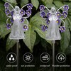 2 Pack LED Solar Angel Lights Solar Powered White Light