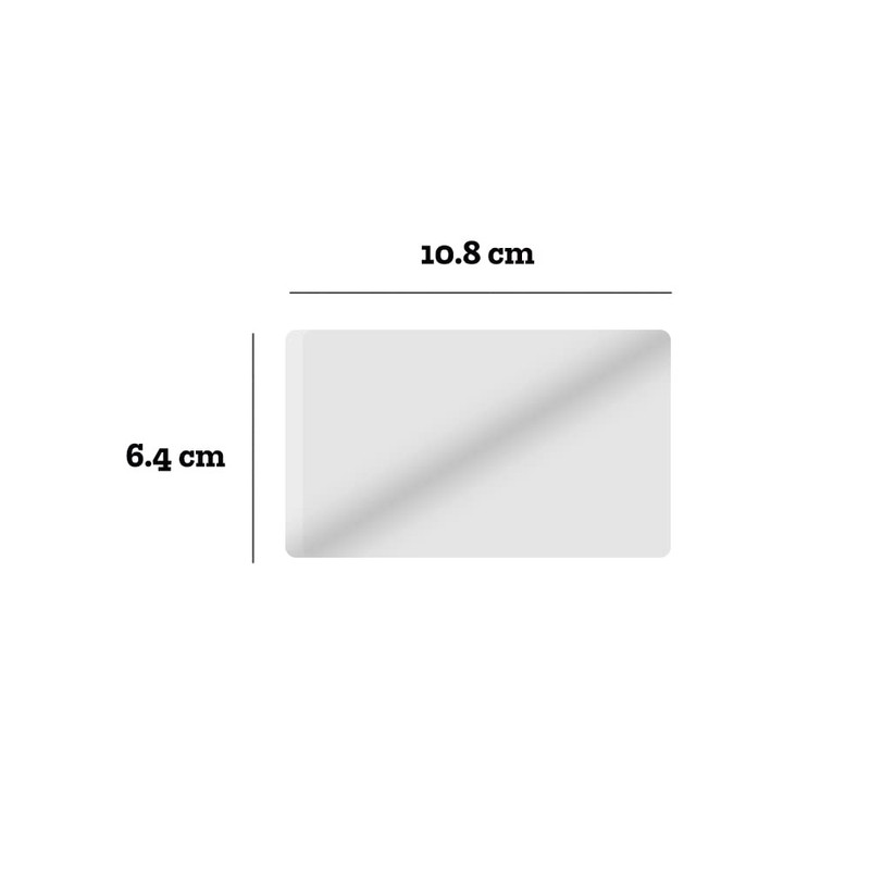 Mica Térmica rígida 64 x 108mm 8 mil, 100pz