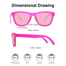 EPHIU Polarized Sports Sunglasses for Men Women Mirror Lens for Running Hiking Cycling (No Bounce No Slip,Square) TPK