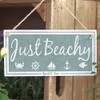 'Just Beachy (Land & Sea)'- Nautical Sign - Handmade Shabby