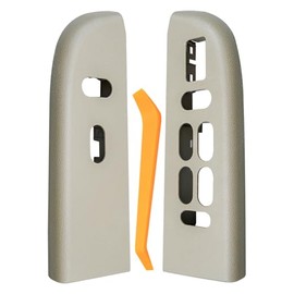 Bisel para interruptor de ventana de puerta, parte delantera del lado del conductor y del pasajero para Ford Expedition Interior 2003-2006 Reemplazar 6L1Z-14525-BA 6L1Z14525BA, marrón
