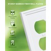 TREEWELL 2-Pack Duplex Outlet Cover, Natural Bamboo Fiber Switch Plates