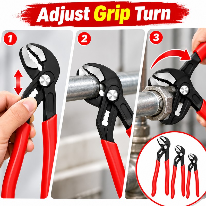 Water Pump Pliers Notch Pliers Self-Locking Pipe Pliers Multifunctional Automatic