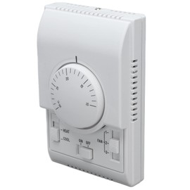Room Controller 1A Central Air Conditioning Thermostat 110-220V Room Thermostat 2-Way Switch with Mechanical Control Room Temperature Controller