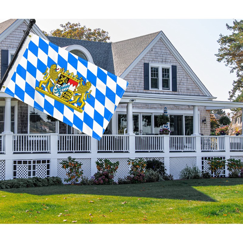3×5 FT German Bavaria Lion Flag, Large 100D Germany Bayerisch