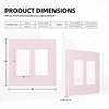 Rose Pink 2 Gang Double GFCI Decorator Rocker/decorator Light Switch