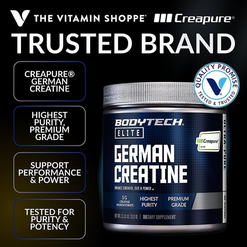 BodyTech Elite German Creatine with Creapure®, Creatine Monohydrate Powder for