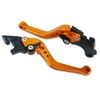 H215 Orange Honda Brake Clutch Levers 6 Adjustable Short Monkey