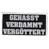 Hated Dammt, Devastated Patch Black 4" x 2", black