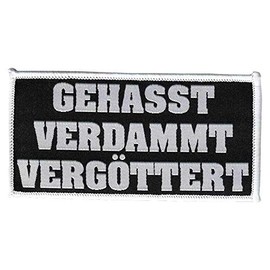 Hated Dammt, Devastated Patch Black 4" x 2", black