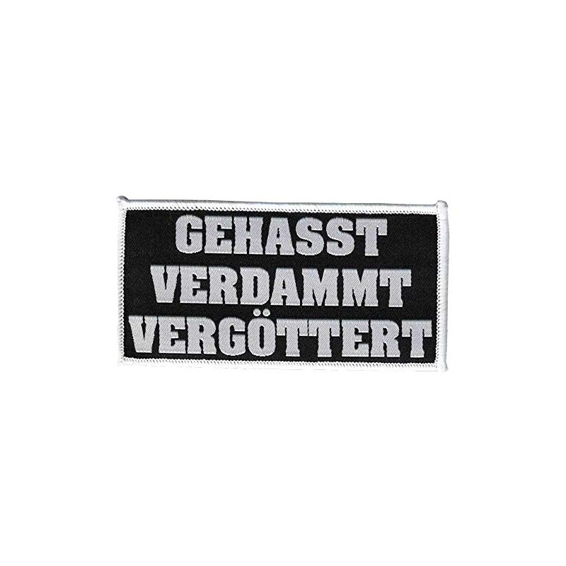 Hated Dammt, Devastated Patch Black 4" x 2", black