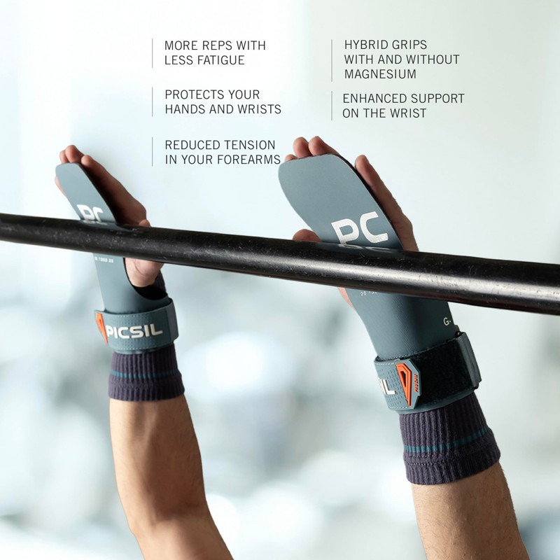 PICSIL Phoenix Grips+ Wrist Pads + Carry Bag, Magnesium Free,