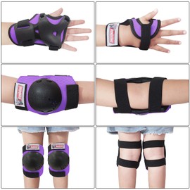 SOHOUR HOME Kids/Youth Knee Pads Elbow Pads Wrist Guards Set for Kids Roller Skates, Scooter, Inline Skating, Cycling, BMX Bike, Skateboard, Riding, And Outdoor Extreme Multi-Sports Protective Gear
