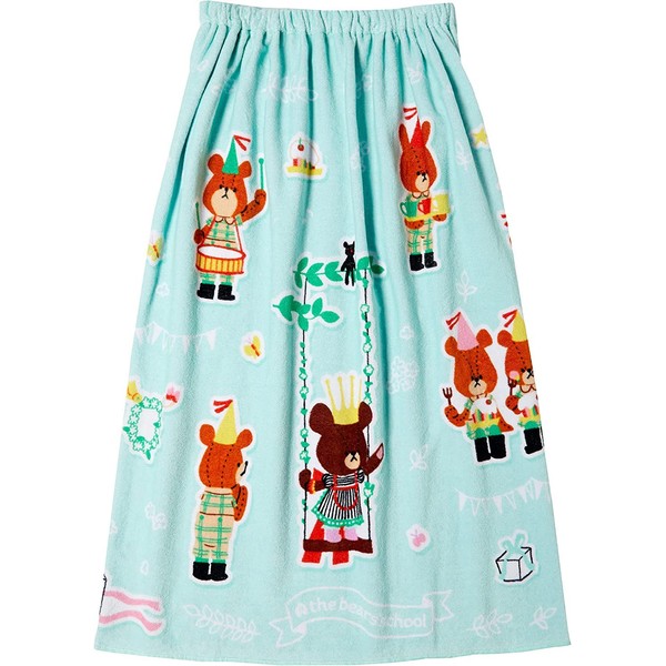 Marushin 4335021500 Wrap Towel, Bear's School, 31.5 inches (80 cm)