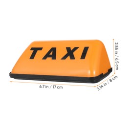 Operitacx 2pcs Illuminated Taxi Sign Bright Led Light for Cab Retro Taxi Roof Light Visibility for Enhanced Customer Easy to Install and Use Medium White Yellow