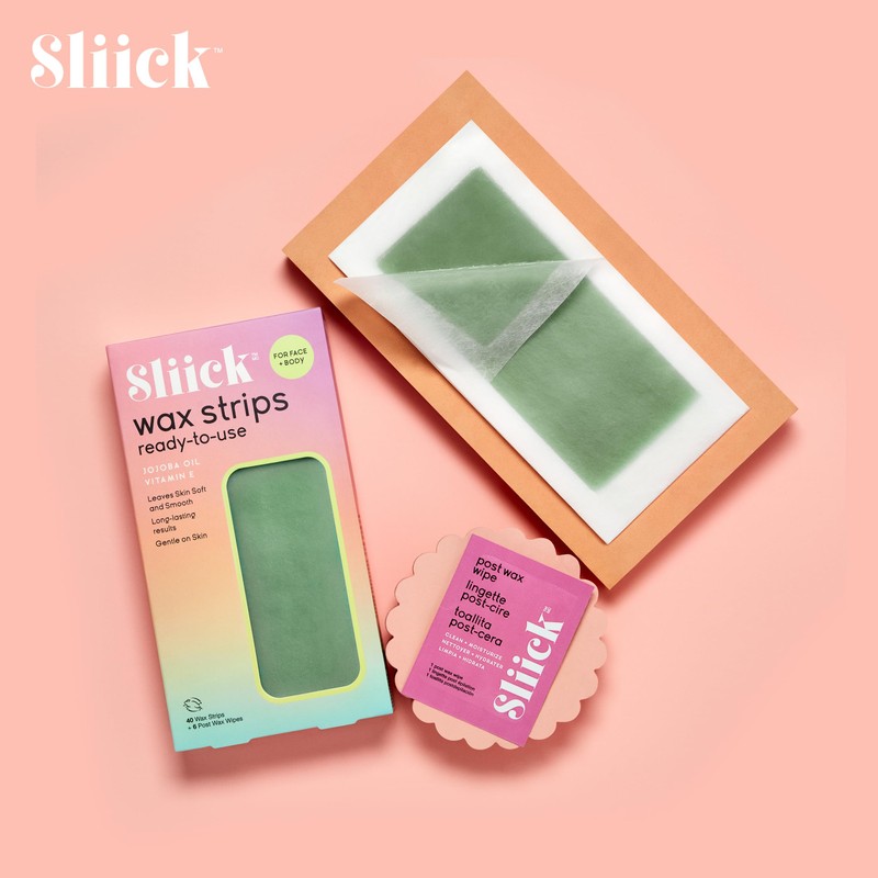 Sliick Ready-to-Use Wax Strips for Hair Removal – 40 Hair