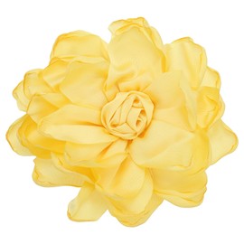 PATIKIL Rose Flower Hair Clips, Fabric Brooch Pins for Women Wedding Party Dance Dress Clothes Accessories Valentine's Day Gifts, Yellow