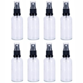 Sewokon 8 x 50 ml Spray Bottles, Small, Glass Transparent Atomiser, Bottles Portable Empty Spray Bottles, Spray Bottle, Cosmetics Spray Bottle, Travel Bottles Set