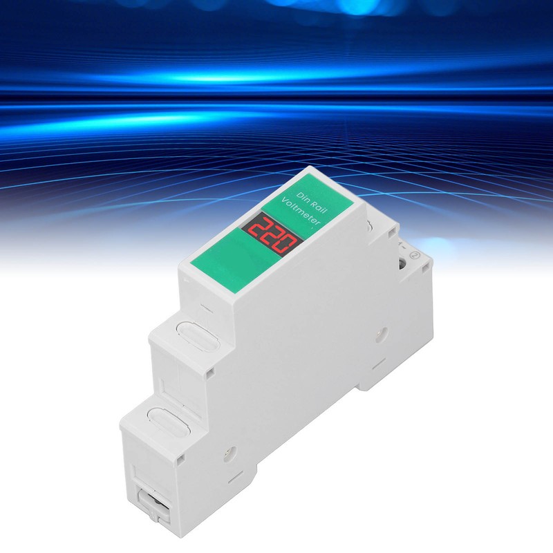 TONGOU Din Rail Voltage Meter Intelligent LCD Digital AC Voltmeter