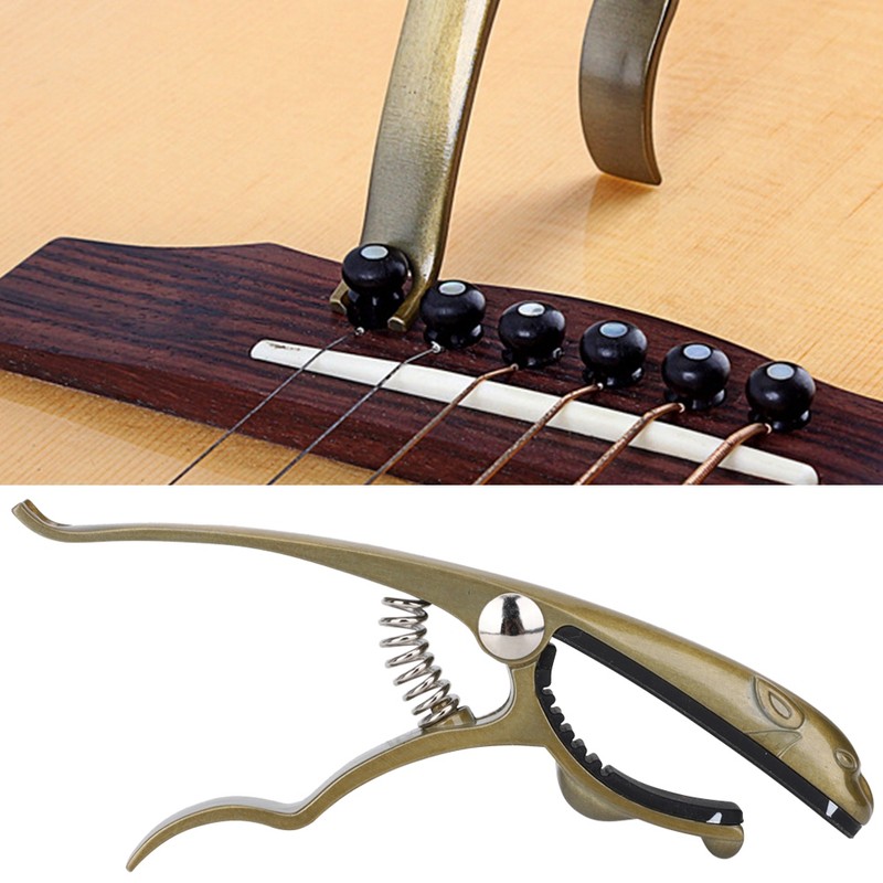 K72 Guitar Capo Zinc Ally Bronze Coloured Frog Shaped Capo
