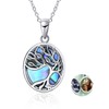 YAFEINI Tree of Life Locket Necklace Sterling Silver That Holds