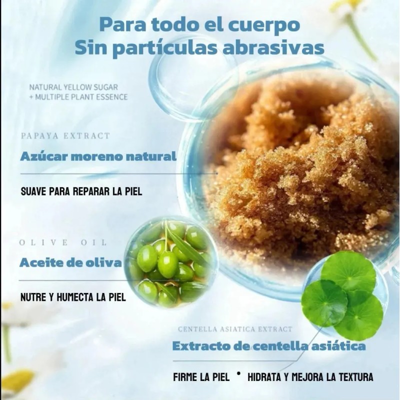 El Gel Exfoliante De Azúcar Moreno Es Suave Y No