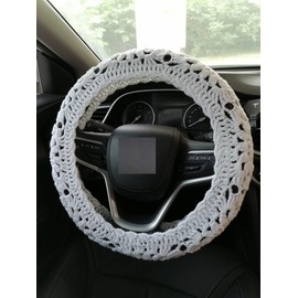 YDM Flower Steering Wheel Cover, Steering Wheel Cover,Best Car Accessories,Women Car Accessories,Crochet Car Accessories (C A+ 2 Belt Cover)