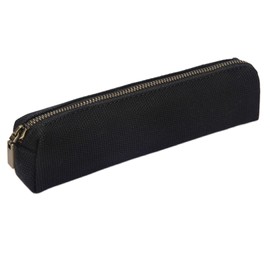 Copeflap Pencil Case, Canvas, Slim Pencil Case, Simple, Pen Pouch, Mini, Solid Color, black, Simple