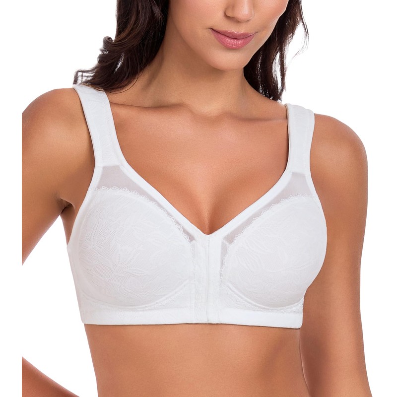 Lemorosy Women's Full Coverage Plus Size Front Closure Posture Back