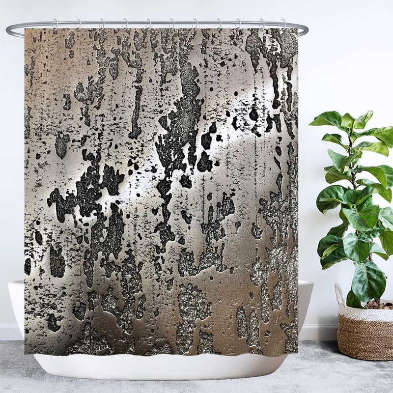 Ulticool Shower Curtain - Steel Metal Industrial - 180 x