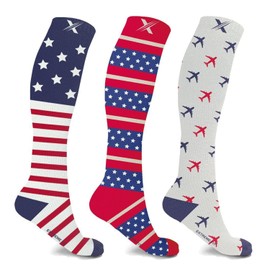 Extreme Fit Compression Socks Knee High - Made for Running, Athletics and Pregnancy - 3 Pair