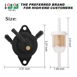 10L0L Fuel Pump Impulse Kit for Yamaha G16 G17 G18 G19 G20 G22 G29 1996-up 4 Cycle Golf Cart with Fuel Filter, OEM JN6-F4410-10-00 JN6-F4560-00-00 JN6-F4410-11-00