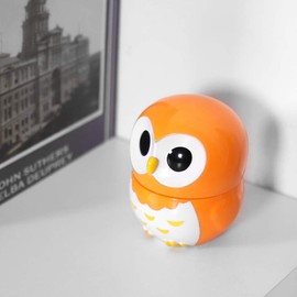 Egg Timer for Brushing Teeth,Owl Egg Timer,2 Minute Timer for Teeth Brushing,Toy Steering Wheel Cute Owl Shape Kitchen Manual Timer Mechanical Home Cooking Counters ClockBlue(Orange)