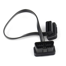 YYTQP OBD II OBD2 16 Pin Male to Female Ribbon Extension Diagnostic Cable, Extension Cable Connected Fully for Scan Tool Code Reader 1.9ft/60cm