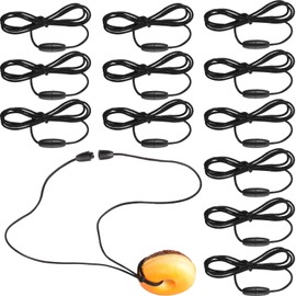 12 Pieces Breakaway Necklaces Replacement Necklace Cords with Breakaway Clasps Nylon Cords Safety Clasps for Chew Necklaces(Black)