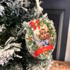 1 Personalised Customised Christmas Xmas Festive Photo Upload Wreath Acrylic