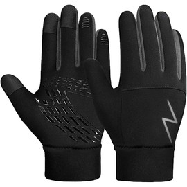 YukiniYa Kids Gloves Winter Boys Girls Gloves Warm Touchscreen Water Repellent Anti-Slip with Reflective Stripe for Children Teen 2-18 Years