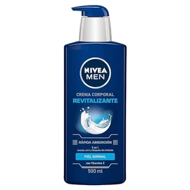 NIVEA MEN Crema Corporal Humectante Revitalizante, 500 ml | Hidratación Profunda y Energizante para hombre