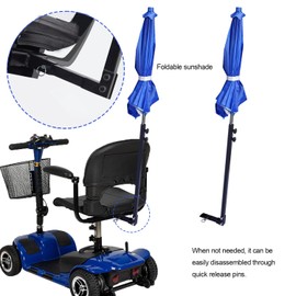 Sun Shade Canopy for Mobility Scooters， Rain Convertible Top Accessory Sunshade Umbrella