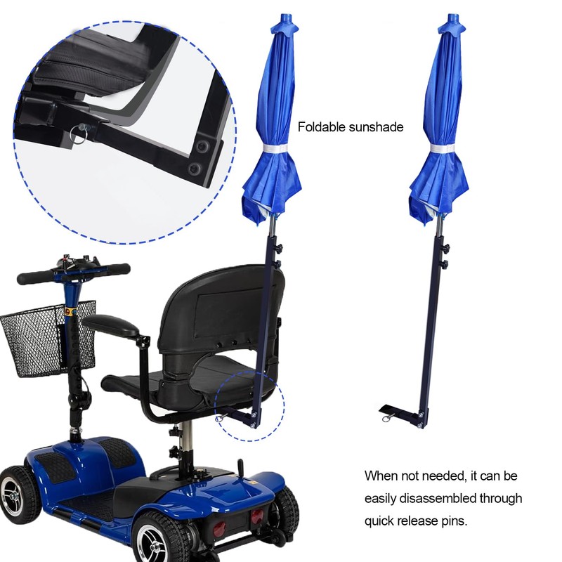 Sun Shade Canopy for Mobility Scooters， Rain Convertible Top Accessory