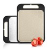 Double-Sided Cutting Board - Stainless Steel Cutting Board - Wheat