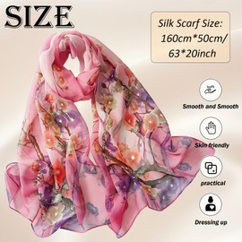 LHLZNB Elegant Chiffon Scarf for Women - Luxurious Lightweight Scarves, Beach Towels, Head Wraps, Shawls & Wraps for All Seasons - Exquisite Fashion Gift Idea (H100002)