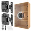 Glass Cabinet Door Hinges, 304 Stainless Steel, Hydraulic Soft Close,