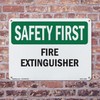 Fire Extinguisher OSHA SAFETY FIRST Rigid Plastic Sign 24 Inch