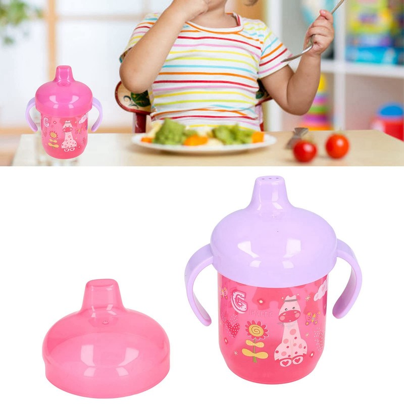 Keenso Sippy Cup, Infant Sippy Cup Portable Cartoon Animal Pattern