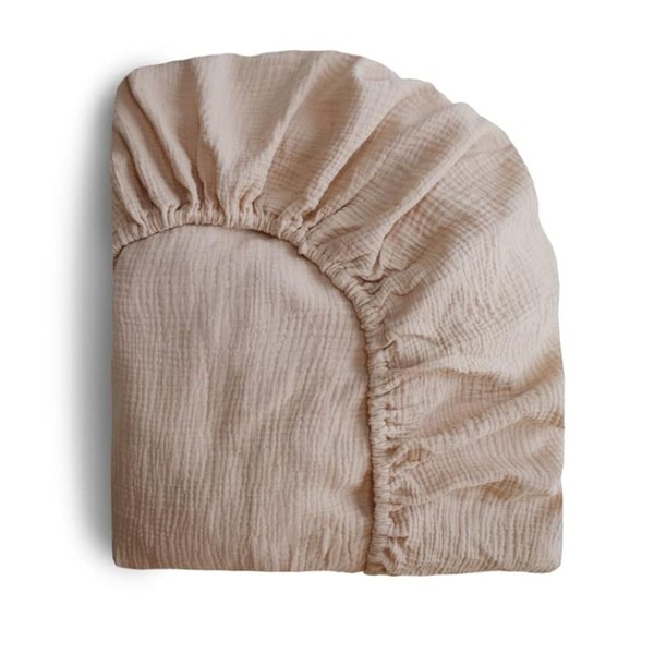 Mushie Muslin Fitted Sheet, Baby and Children Fitted Sheet, 40