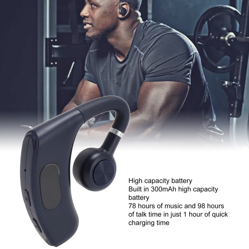 Single Ear Bluetooth Headset BT 5.4 Noise Reduction Long Standby