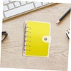 Operitacx 2pcs 6 Handbook Case PVC Loose Leaf Binder Clear